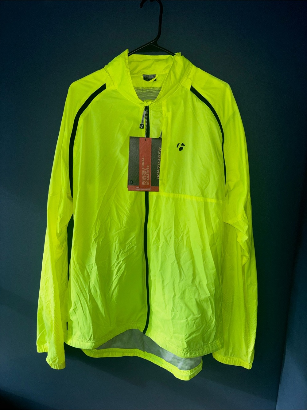 Men's High-Visibility Performance Hooded Jacket - Neon Yellow